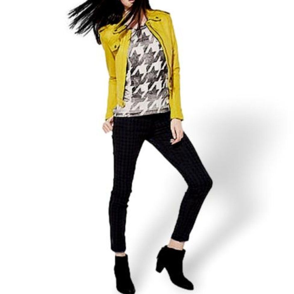 Current/Elliott GOLD FOIL HOUNDSTOOTH Skinny Jeans  ~ Size 29 ~ NEW